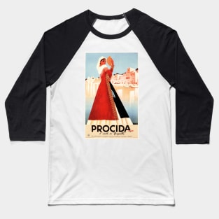 GRAZIELLA PROCIDA NAPOLI Italy Tourism Advertisement Vintage Travel Baseball T-Shirt